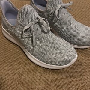 Gray Mesh Slip-On Shoes